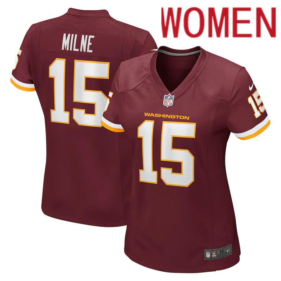 Women Washington Redskins #15 Dax Milne Nike Burgundy Player Game NFL Jersey